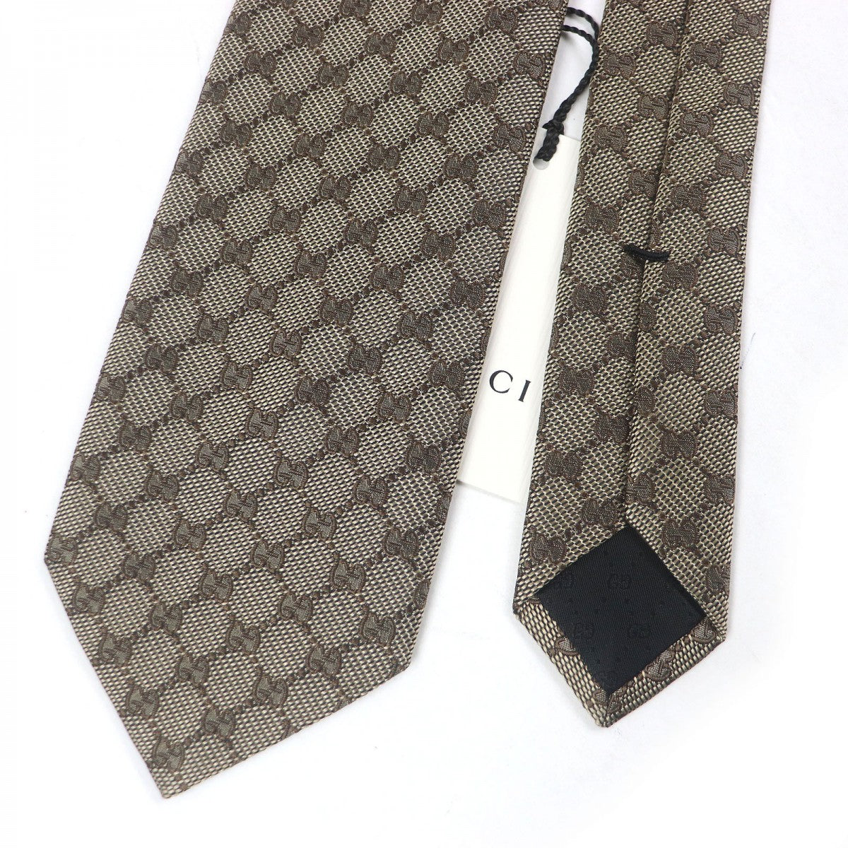 GUCCI tie 221582 Main: 100% silk, Lining: 60% cupra, Lining: 40% silk beige mens