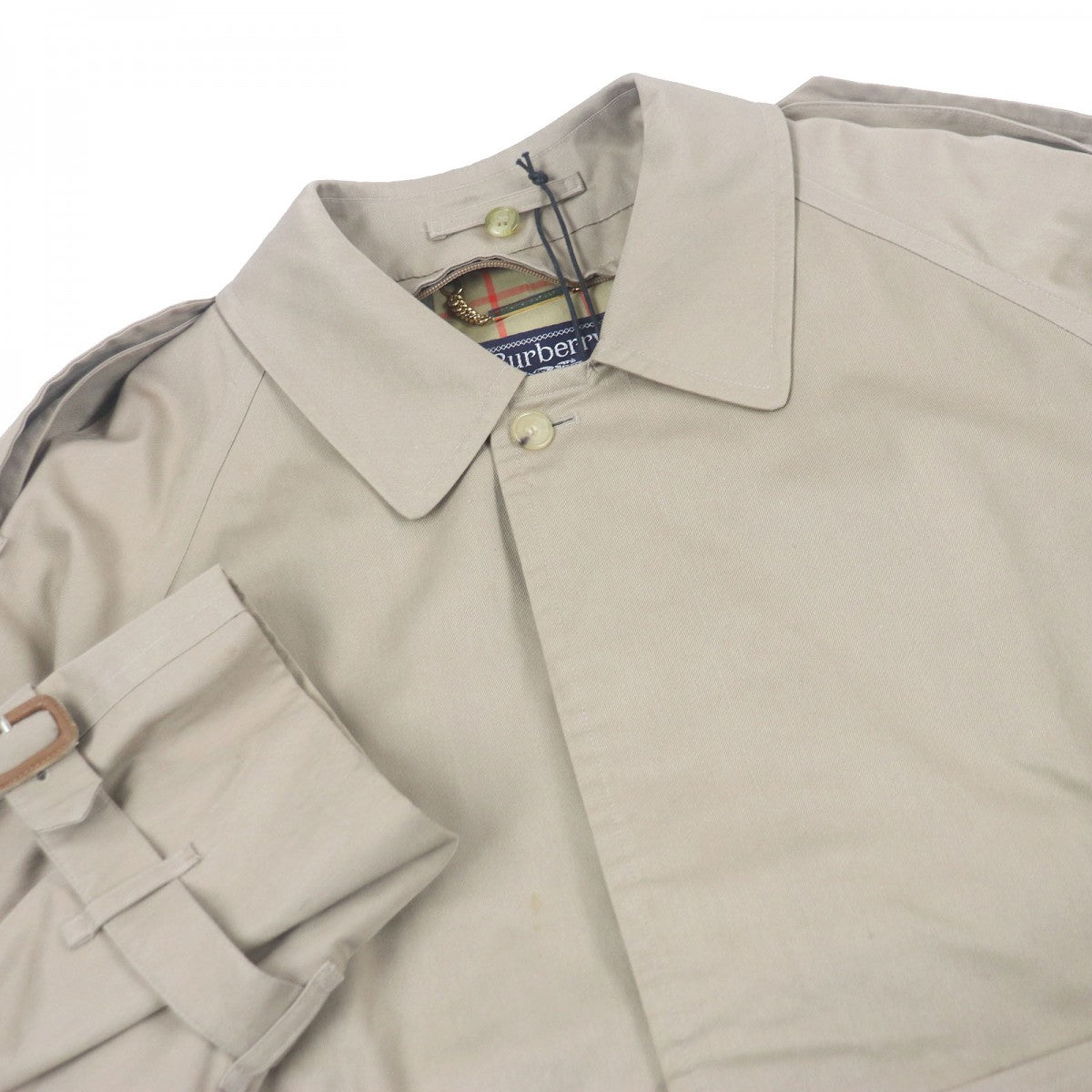 BURBERRY trench coat Outer: 51% cotton, Outer: 49% polyester, Lining: 50% polyester, Lining: 50% cotton beige mens