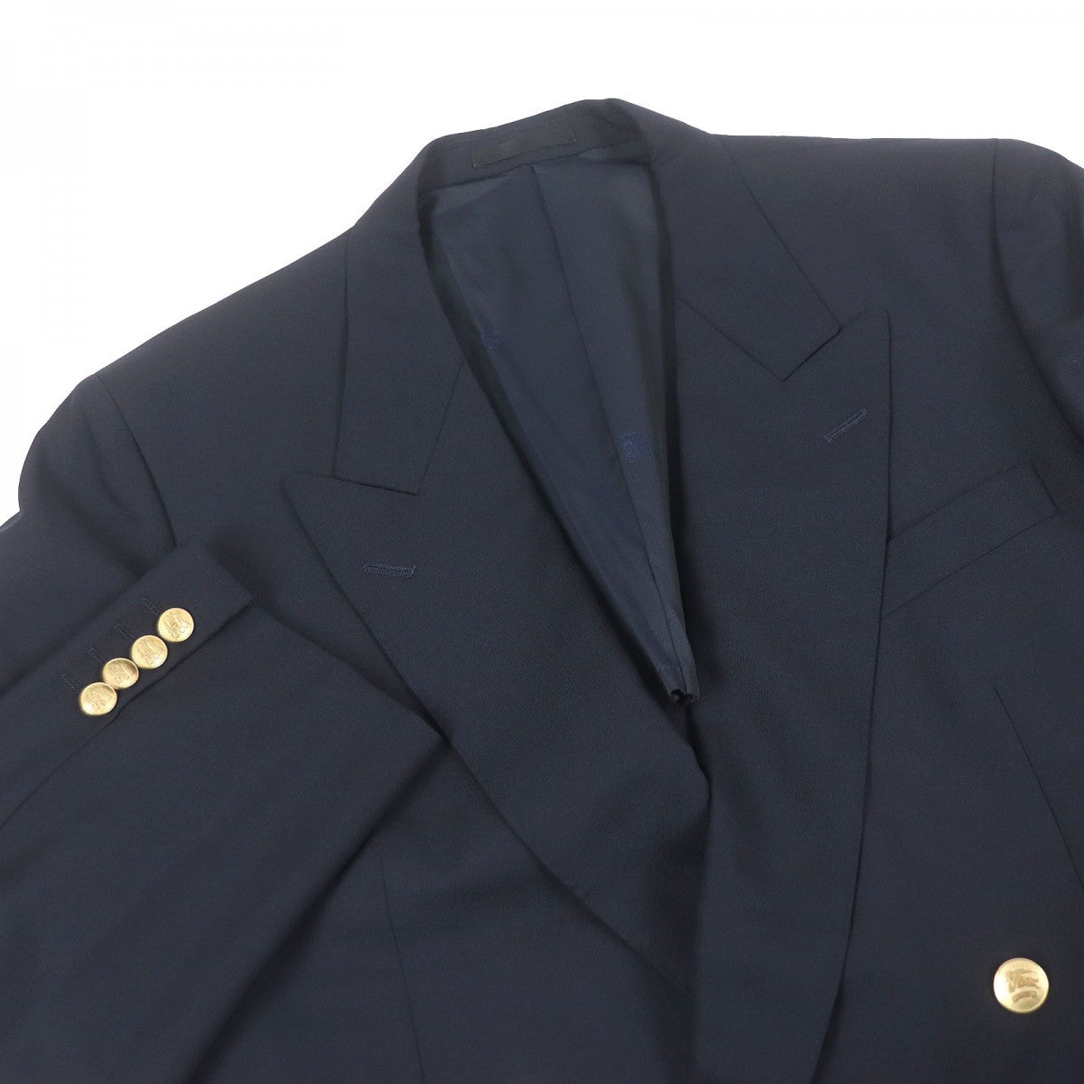 BURBERRY tailored jacket Outer: 99% wool, Outer: 1% nylon, Lining: polyester, Lining: cupra Navy mens