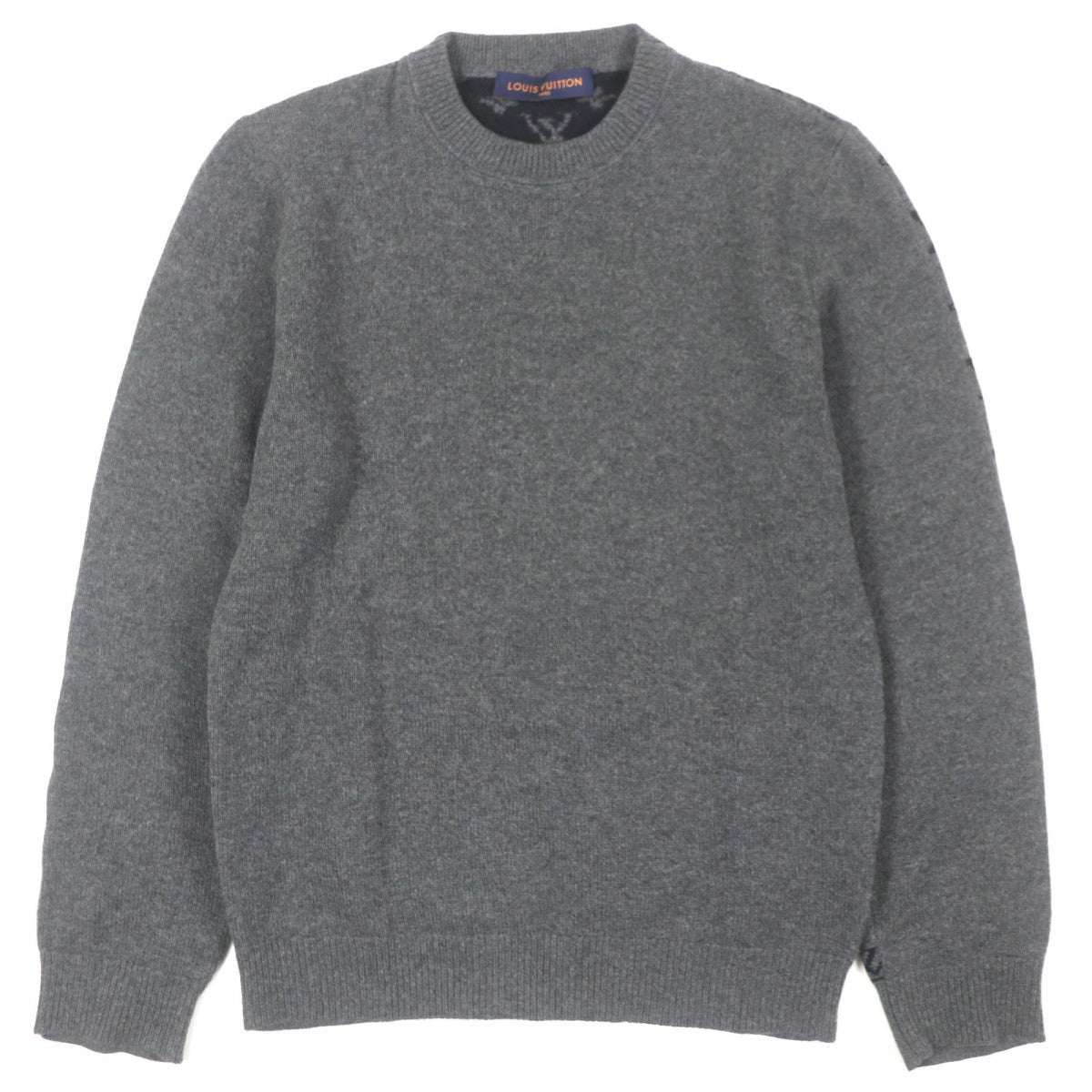 LOUIS VUITTON sweater HGN41WIXW Outer material: 99% cashmere, Outer material: 1% wool gray mens M