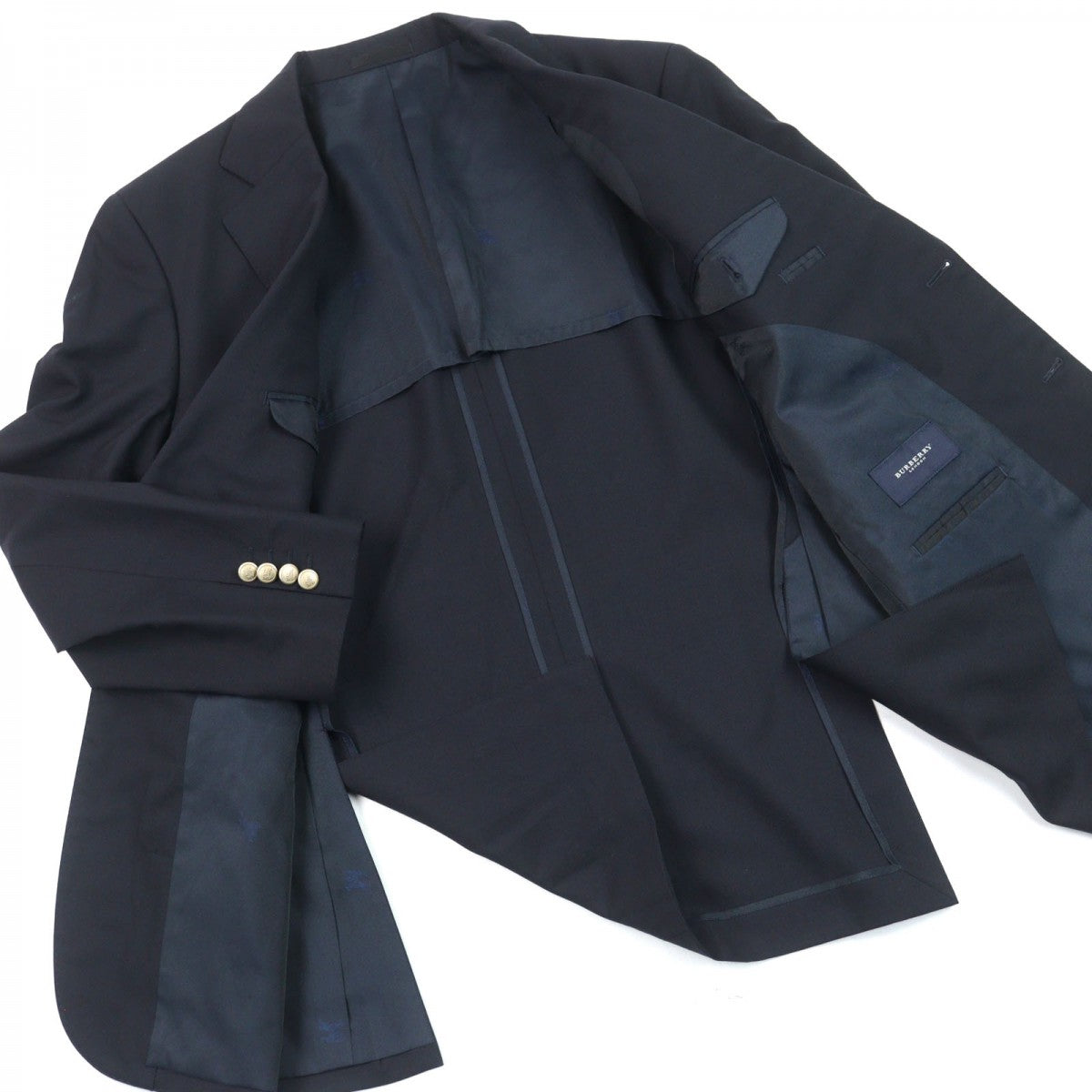 BURBERRY LONDON blazer BBG82-400-29 Outer: 75% wool, Outer: 25% mohair, Lining: cupra, Lining: polyester, Sleeve lining: cupra Navy mens