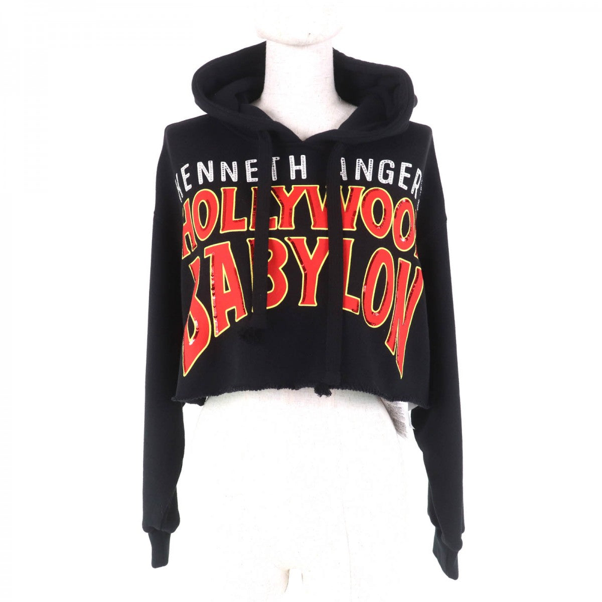 GUCCI Hoodie 688197 Main: 100% cotton, some: glass, some: sequins, some: polyester black Women XXS