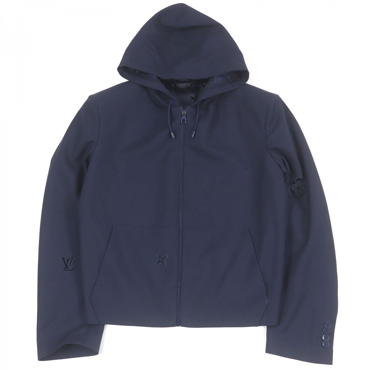 LOUIS VUITTON Hoodie Outer: 100% wool, Lining: 79% cupra, Lining: 21% cotton, Part: 100% polyester Navy mens 46
