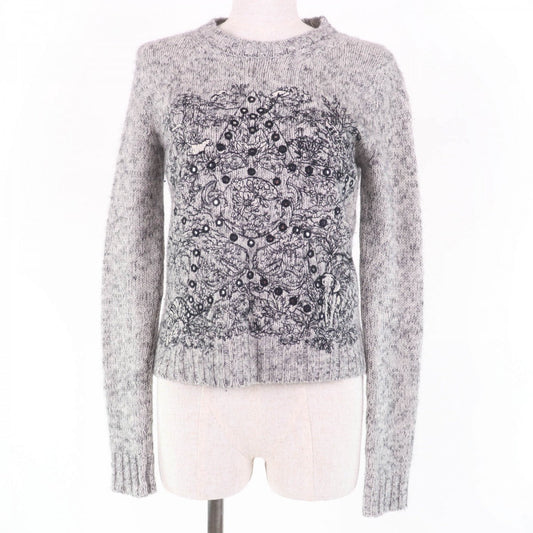 Christian Dior knit 344S57XM141 Main: 86% cashmere, Main: 5% alpaca, Main: 5% mohair, Main: 4% nylon, Part: 100% cotton gray Etoile de Voyage Women 38