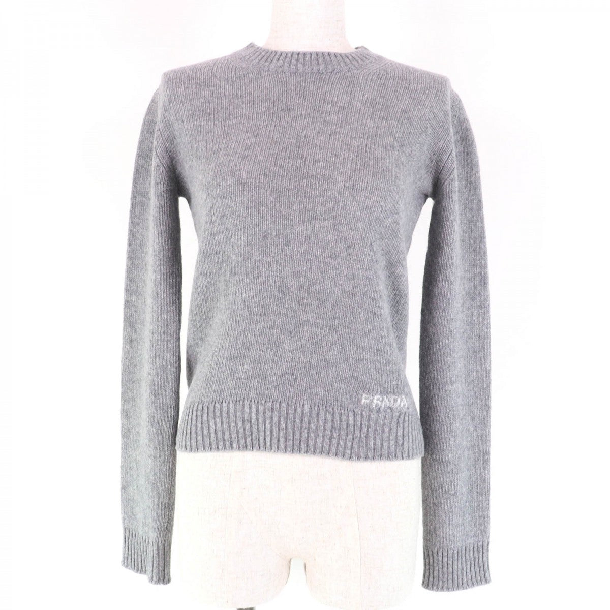 PRADA knit P24M2H Main: 67% virgin wool, Main: 29% cashmere, Main: 4% polyester gray Women 38