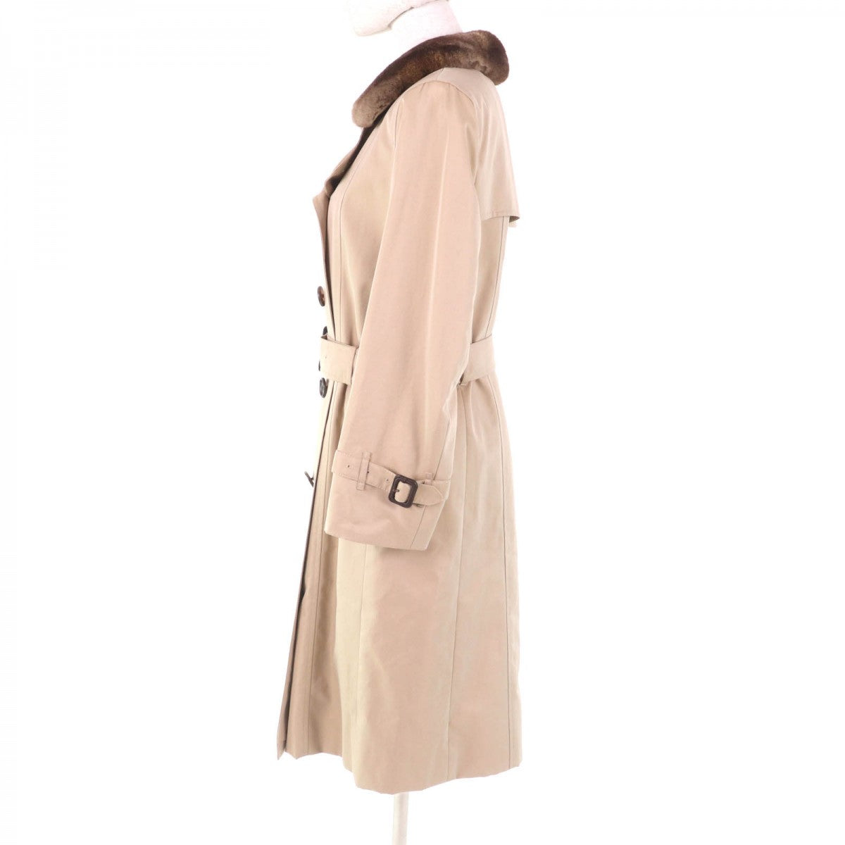 BURBERRY LONDON trench coat FD249-633-42 Outer: 100% cotton, Part: Cowhide, Part: Rex, Lining: Cotton, Part: Polyester beige Women 9