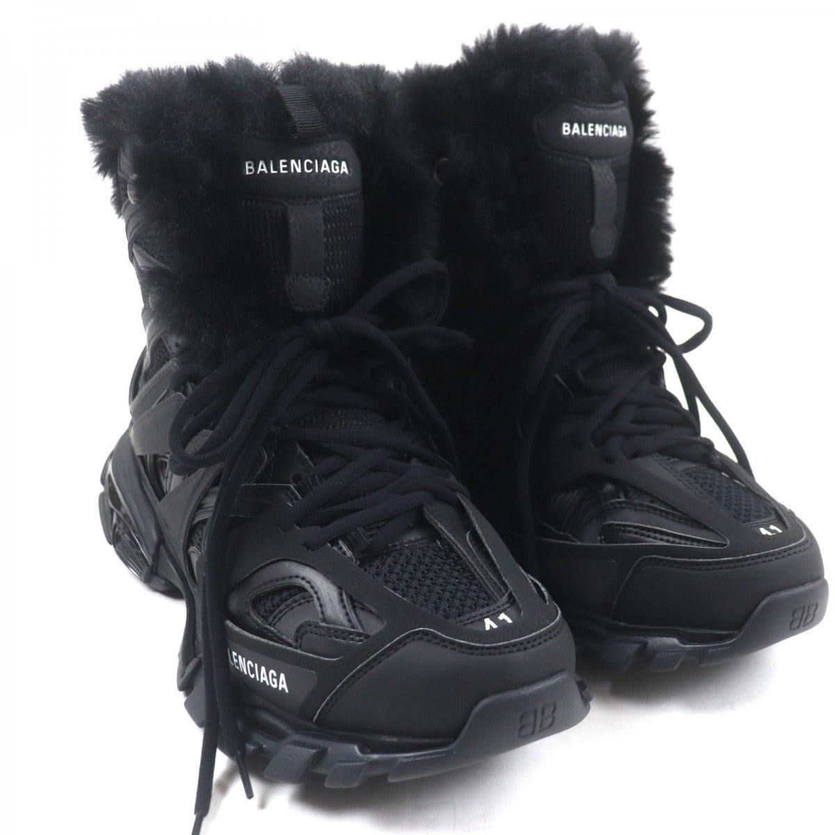BALENCIAGA High cut sneakers 668557 Main: Leather, Main: Rubber, Part: black Track Hike High mens 41