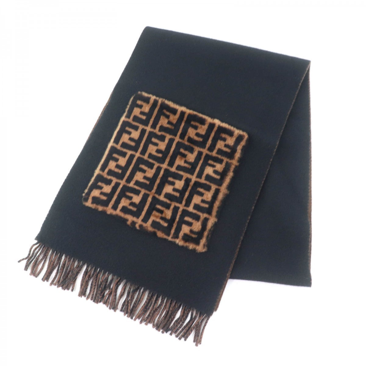 FENDI Stall FXT252 Main: Wool cashmere Black brown Women