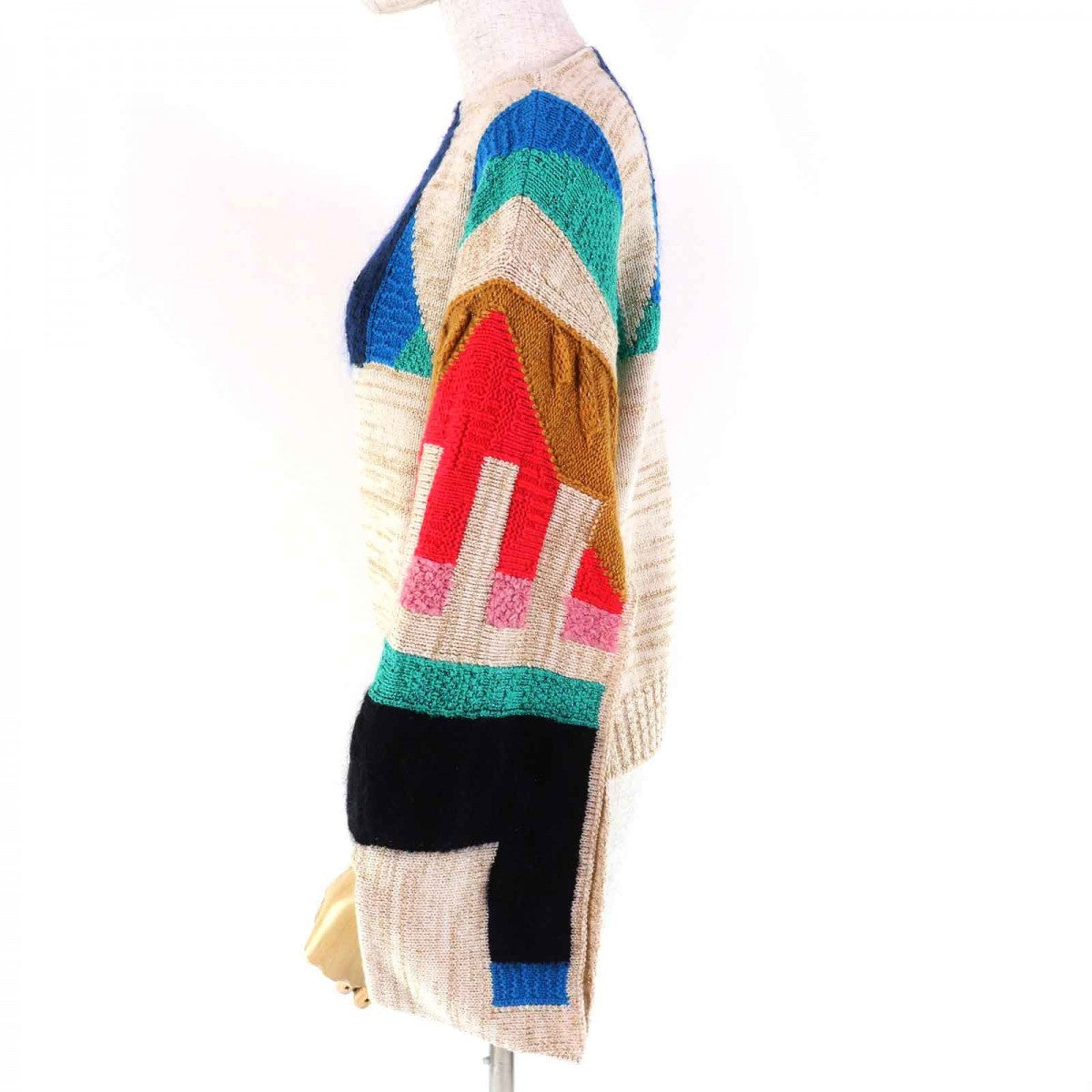 CHANEL knit 19A P61696 Main: 67% cashmere, Main: 17% polyester, Main: 6% silk, Main: 5% mohair, Main: 3% polyamide Beige multicolor Women 38