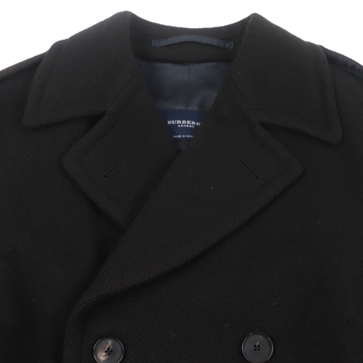 BURBERRY LONDON Double chester coat Outer: 100% wool, Lining: rayon Dark brown mens 50