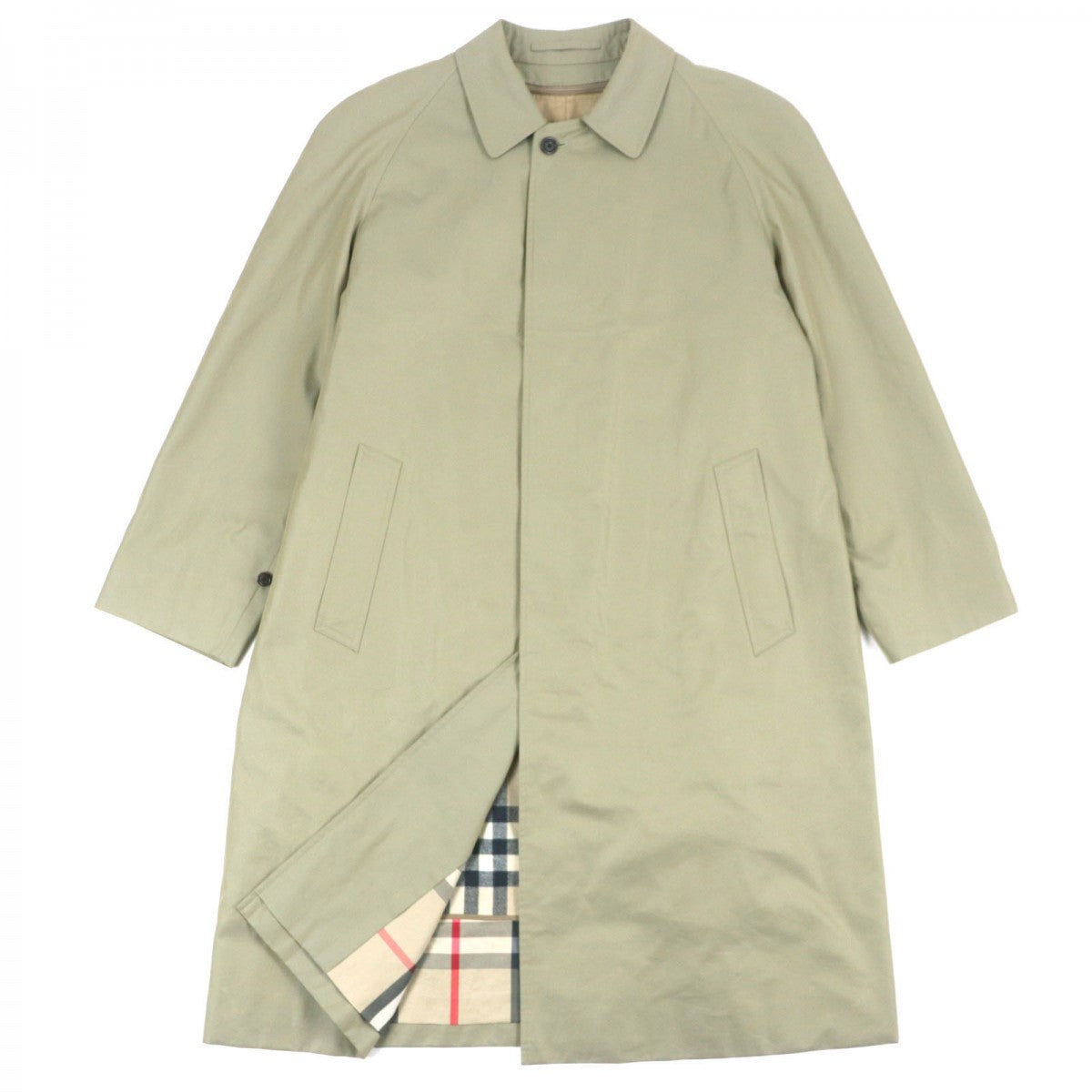BURBERRY LONDON Stainless collar coat Main: 100% wool, Lining: cotton, Sleeve lining: polyester, Liner: 90% wool, Liner: 10% cashmere khaki mens 94-175-6