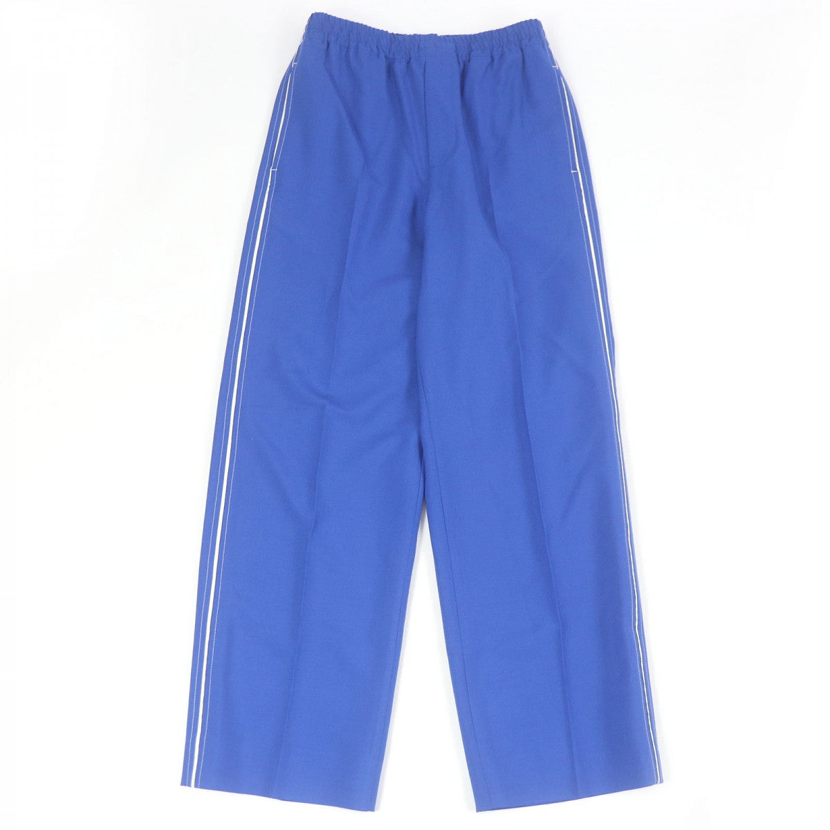 GUCCI Pants 742766 Outer: 83% wool, Outer: 17% mohair, Lining: 100% cotton, Leather part: cowhide, Part: 100% cotton blue mens 44