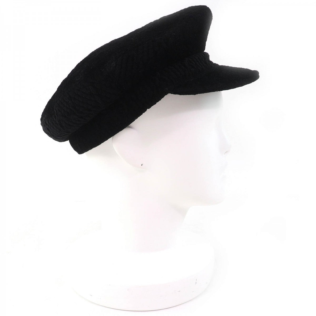 CHANEL Casquette 22K Outer material: 67% rayon, Outer material: 21% nylon, Outer material: 11% silk, Outer material: 1% polyurethane, Lining: 100% cotton black Women M