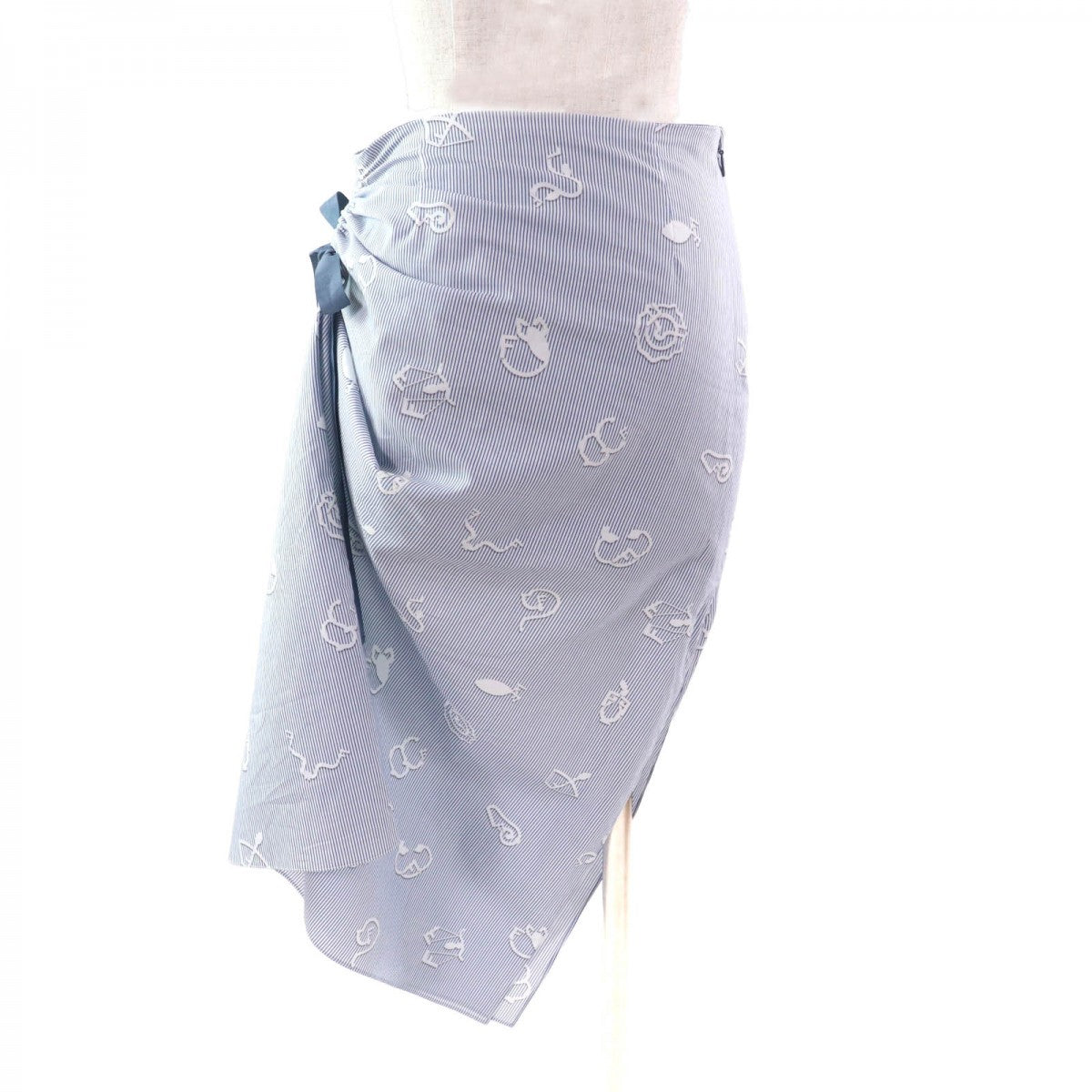 FENDI skirt FQ7486 cotton White blue 38