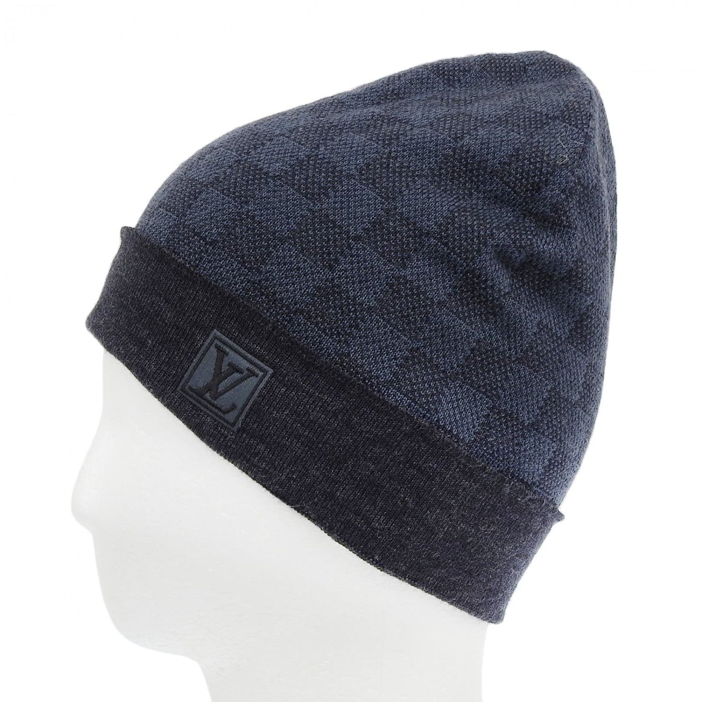 LOUIS VUITTON Knit cap M70011 wool cobalt Bonne Petit Damier