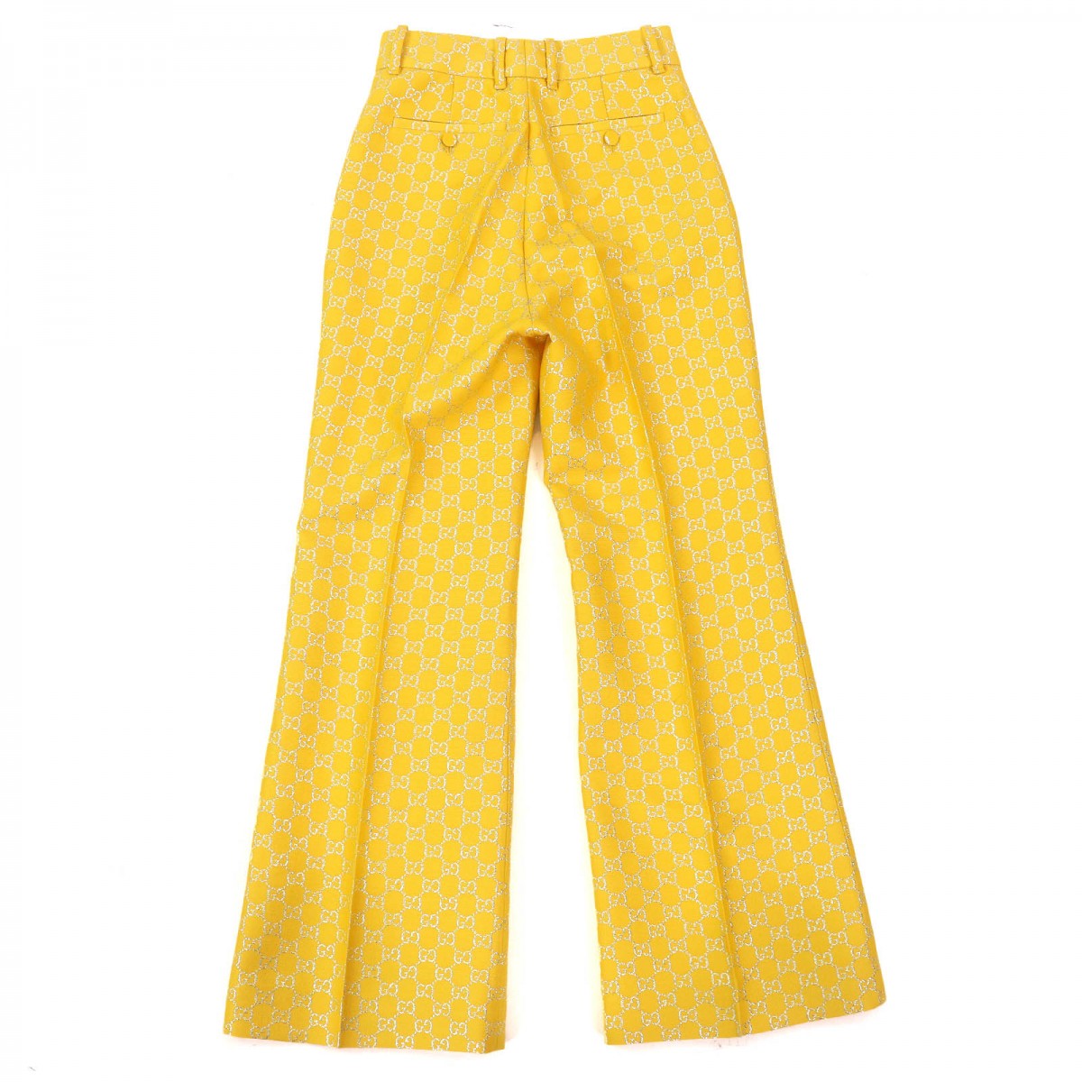GUCCI Pants 627877 wool Yellow silver 36