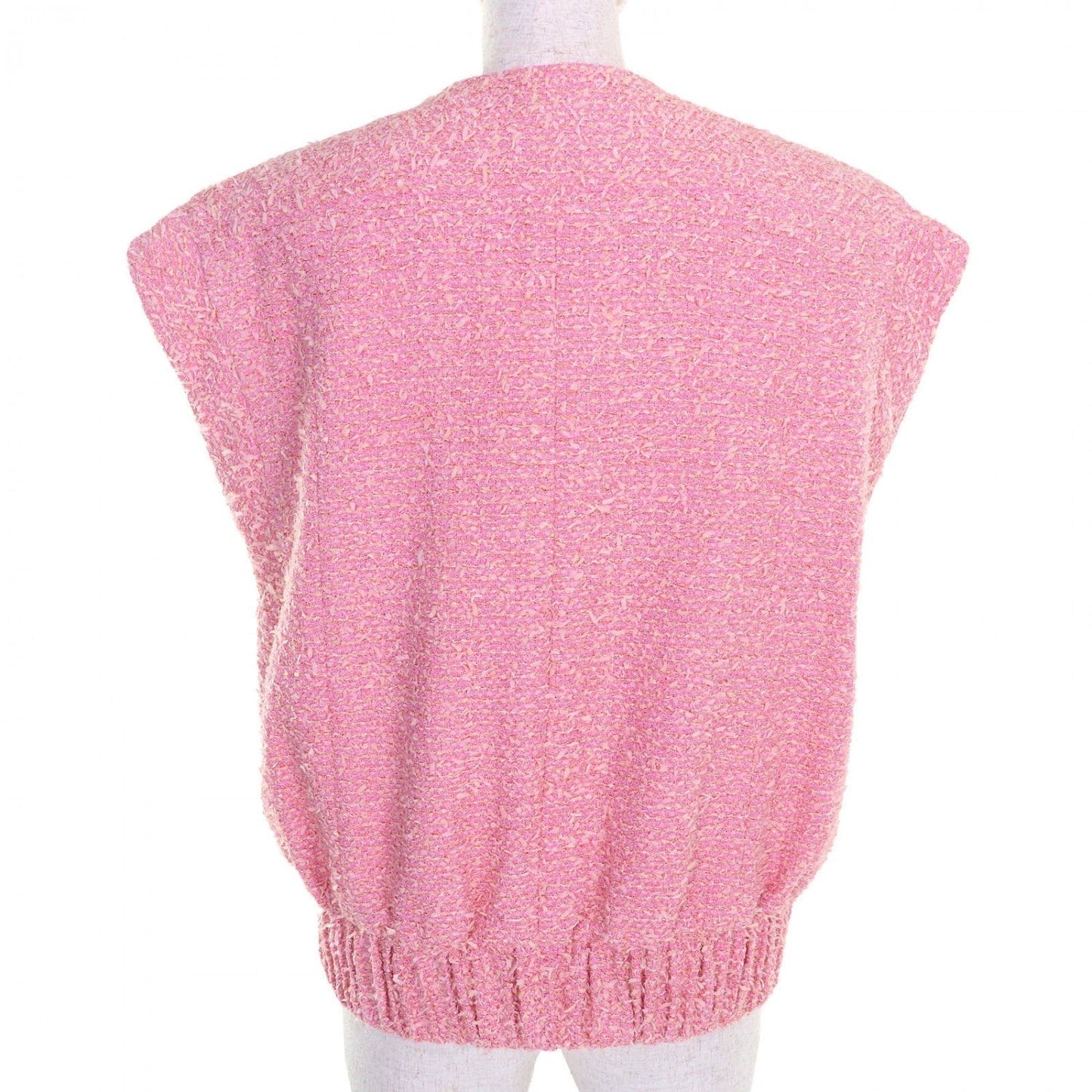 CHANEL Vest 21S P70600V61482 cotton pink 38