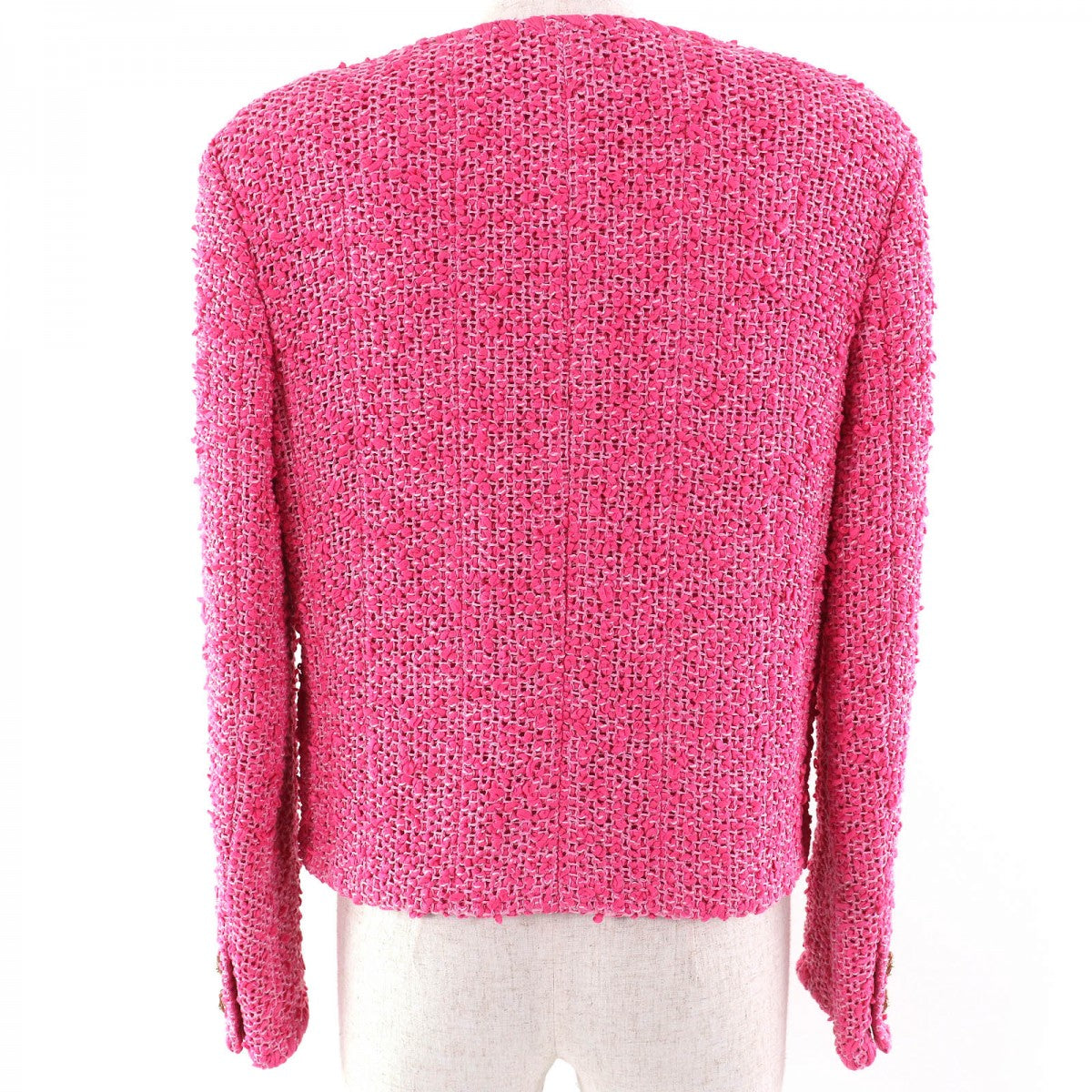 CHANEL No color jacket P70041 Outer: 81% cotton, Outer: 13% acrylic, Outer: 3% polyester, Outer: 3% polyamide, Lining: 100% silk pink Women 36
