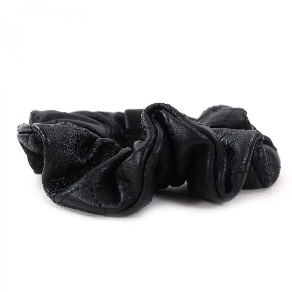 CHANEL hair accessory A21K leather black