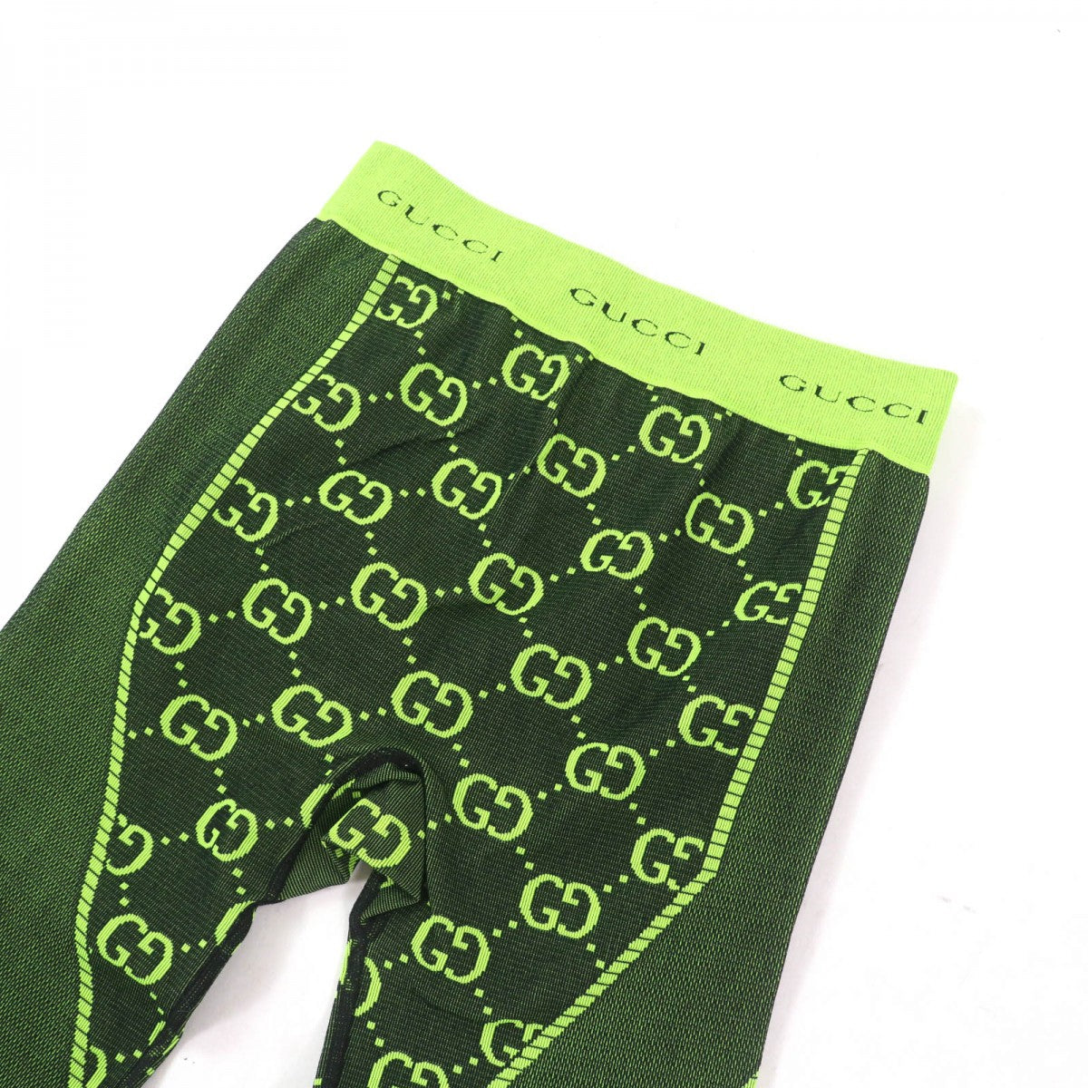 GUCCI Pants 693103 Main: 95% nylon, 5% polyurethane green Women M