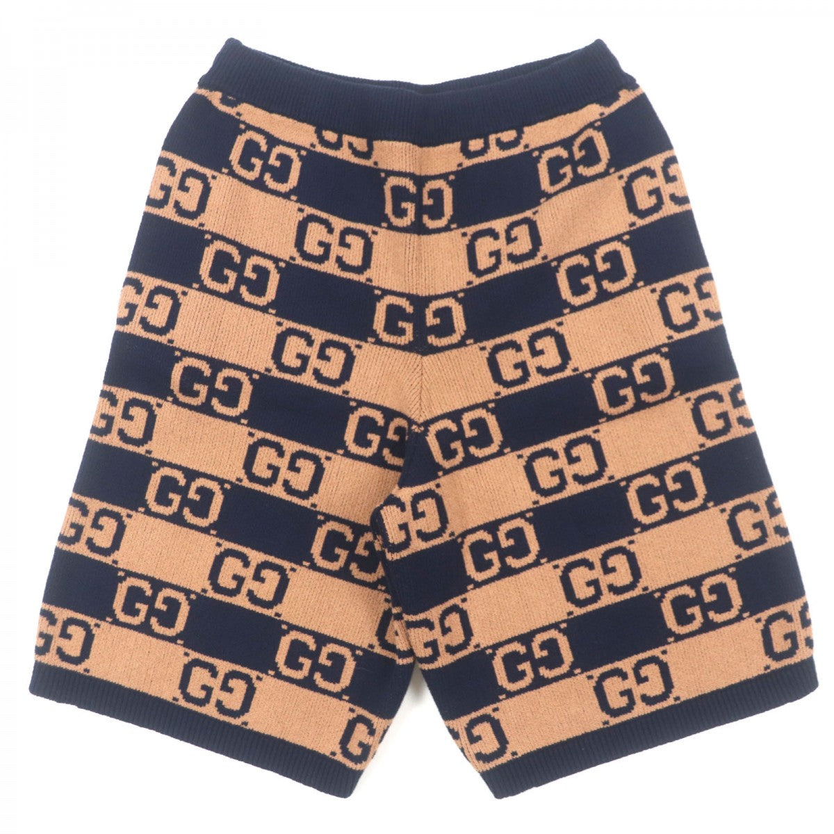 GUCCI Shorts 752098 Outer: 77% cotton, Outer: 23% nylon, Part: 76% cotton, Part: 23% nylon, Part: 1% polyurethane Brown navy mens S
