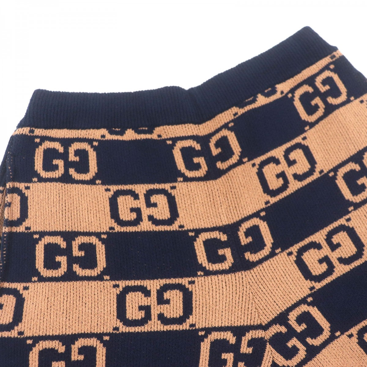 GUCCI Shorts 752098 Outer: 77% cotton, Outer: 23% nylon, Part: 76% cotton, Part: 23% nylon, Part: 1% polyurethane Brown navy mens S