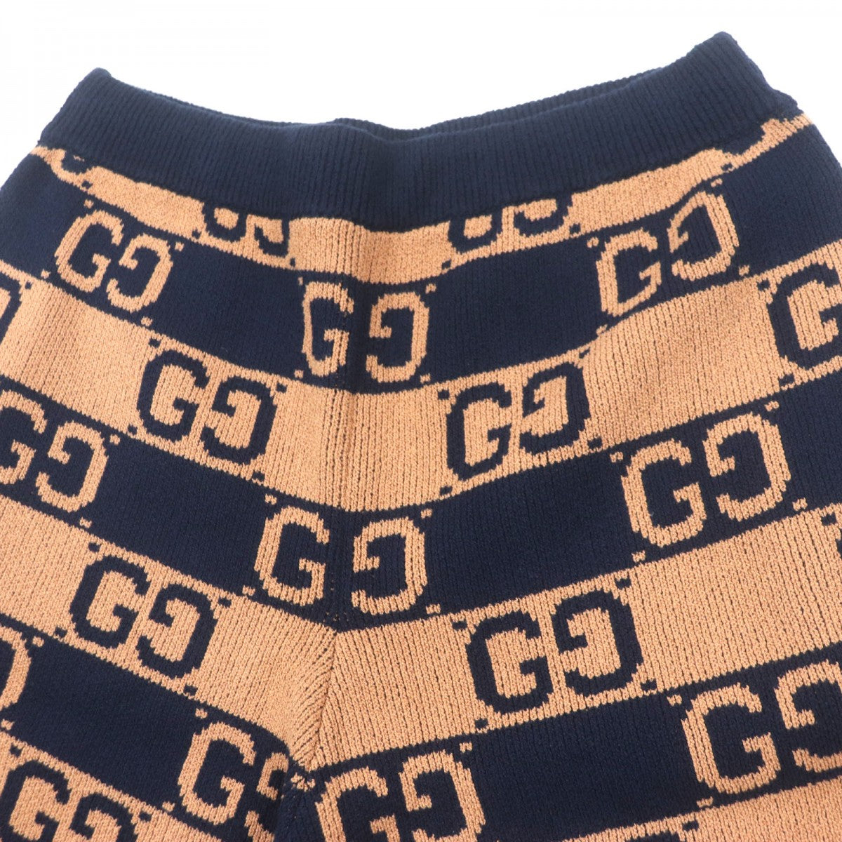 GUCCI Shorts 752098 Outer: 77% cotton, Outer: 23% nylon, Part: 76% cotton, Part: 23% nylon, Part: 1% polyurethane Brown navy mens S