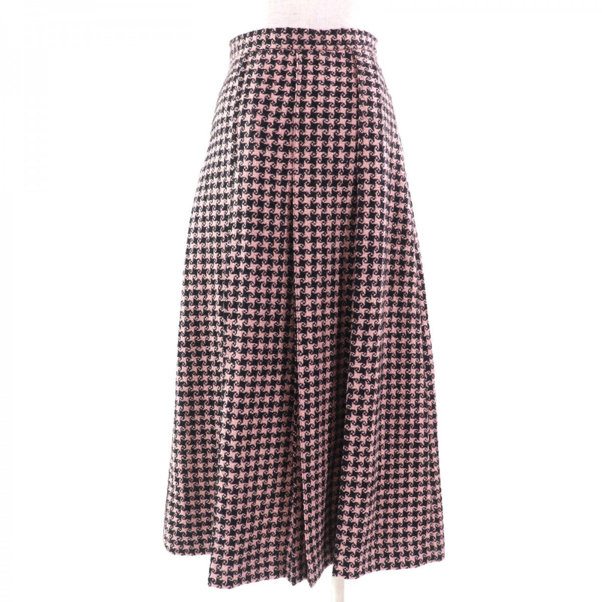 GUCCI Long skirt 664422 Main: 90% wool, Main: 10% polyamide Pink black Women 38