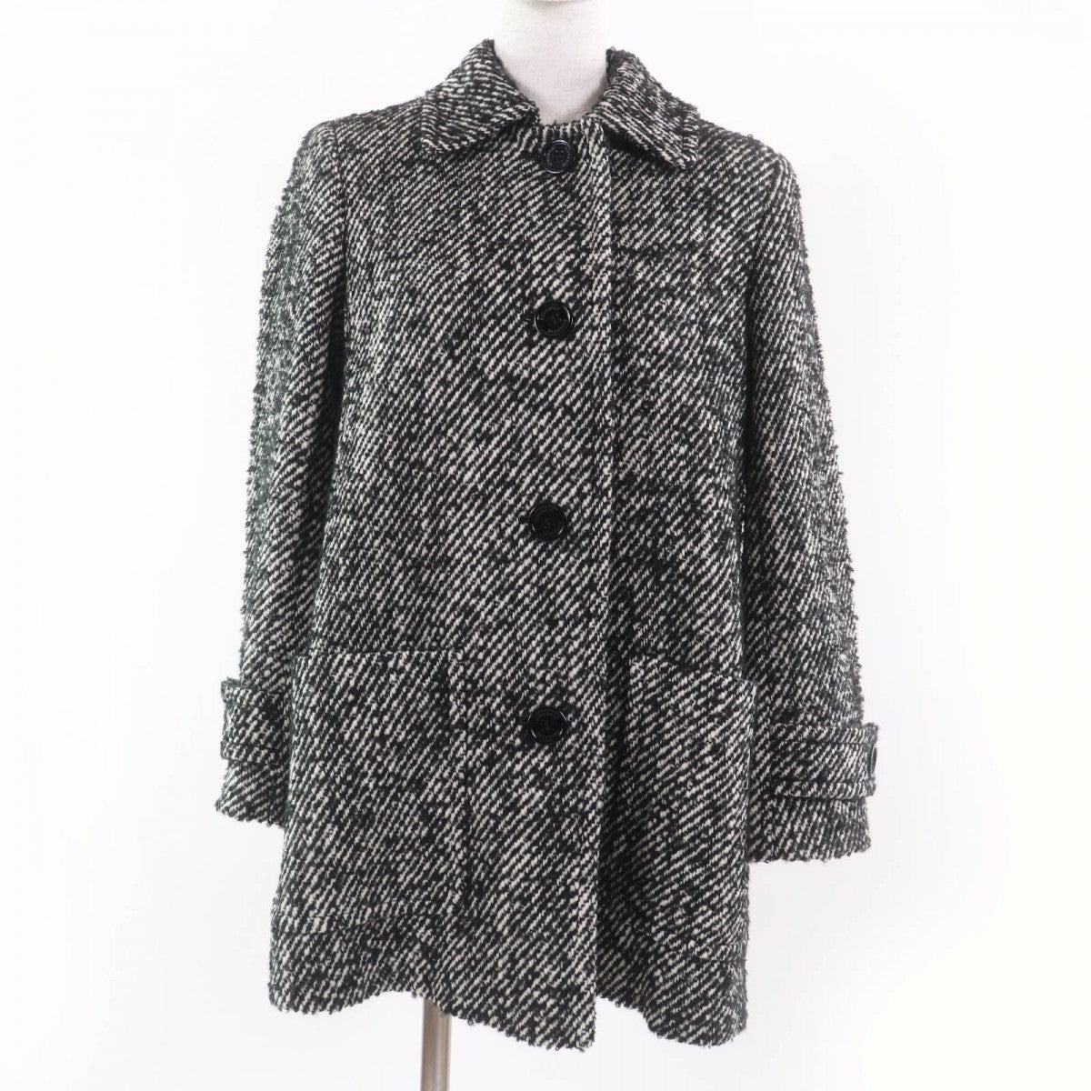 BURBERRY LONDON coat Main: 65% wool, 17% acrylic, 13% mohair, 5% nylon, lining: cupra Black type Women 38