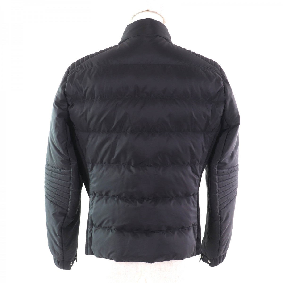 PRADA Down jacket 290545 Main: 100% polyamide, Filling: 90% down, Filling: 10% feather, Part: 100% polyester, Part: calf leather black Women 42