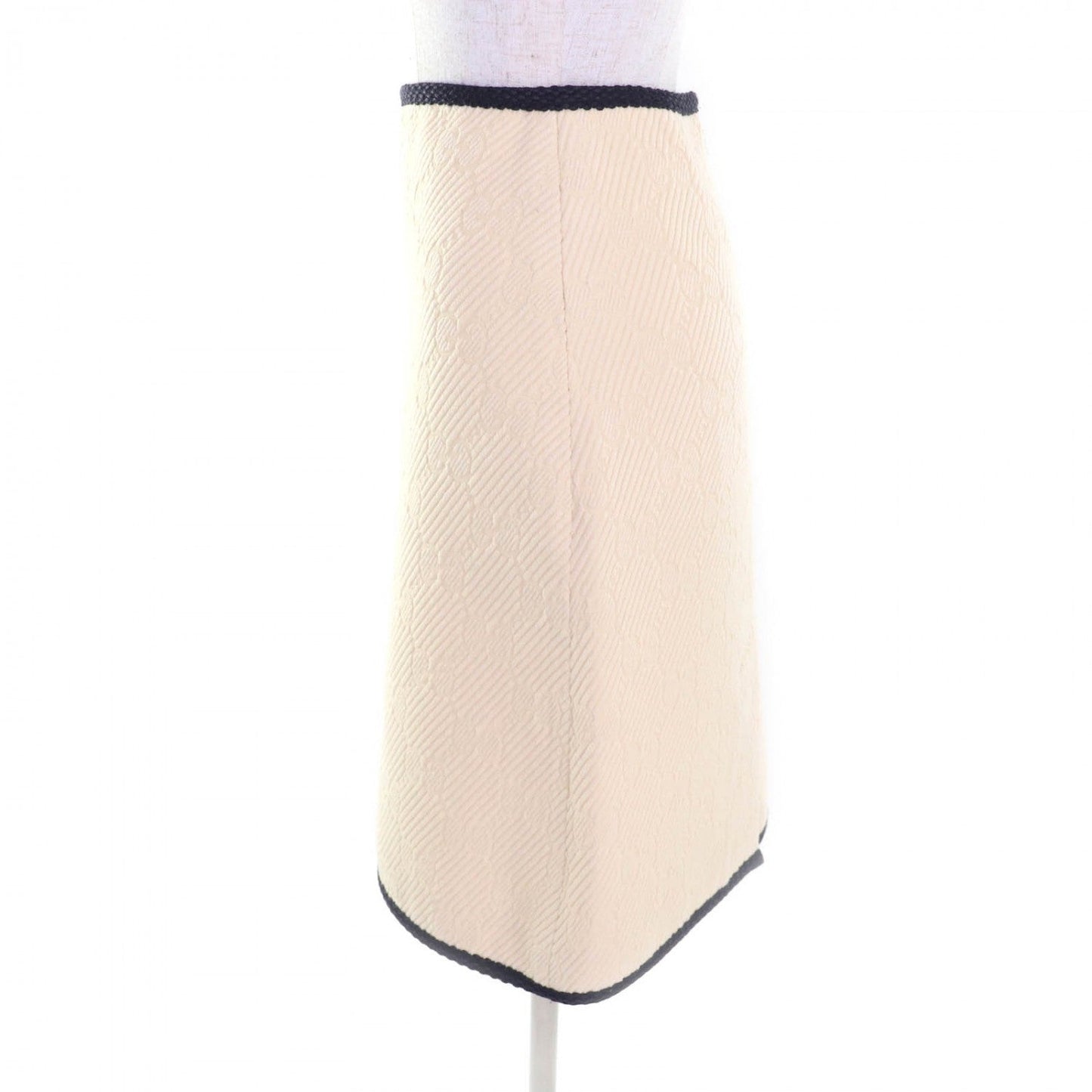 GUCCI Tight Skirt 577898 wool Ivory navy 36