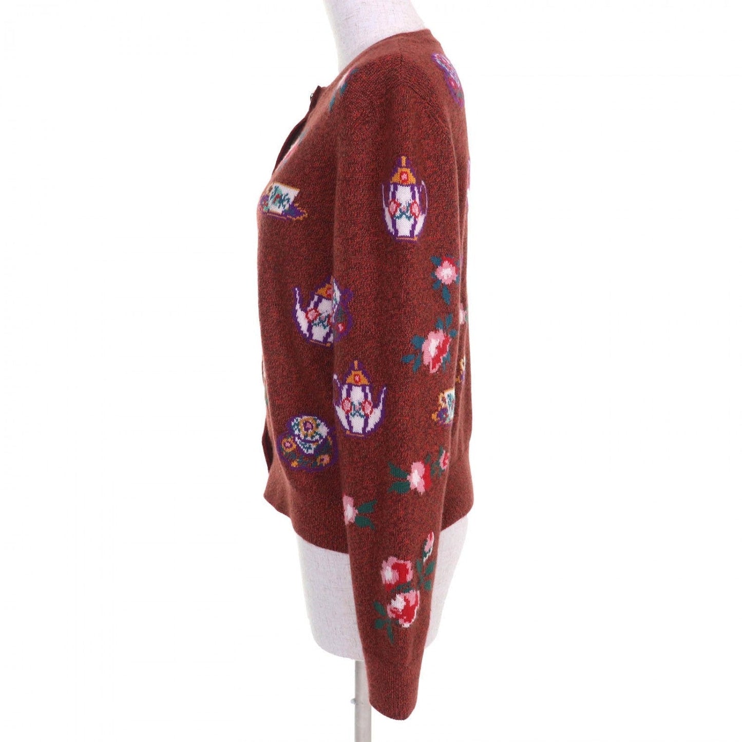 CHANEL cardigan P77589 cashmere Brown multicolor 42