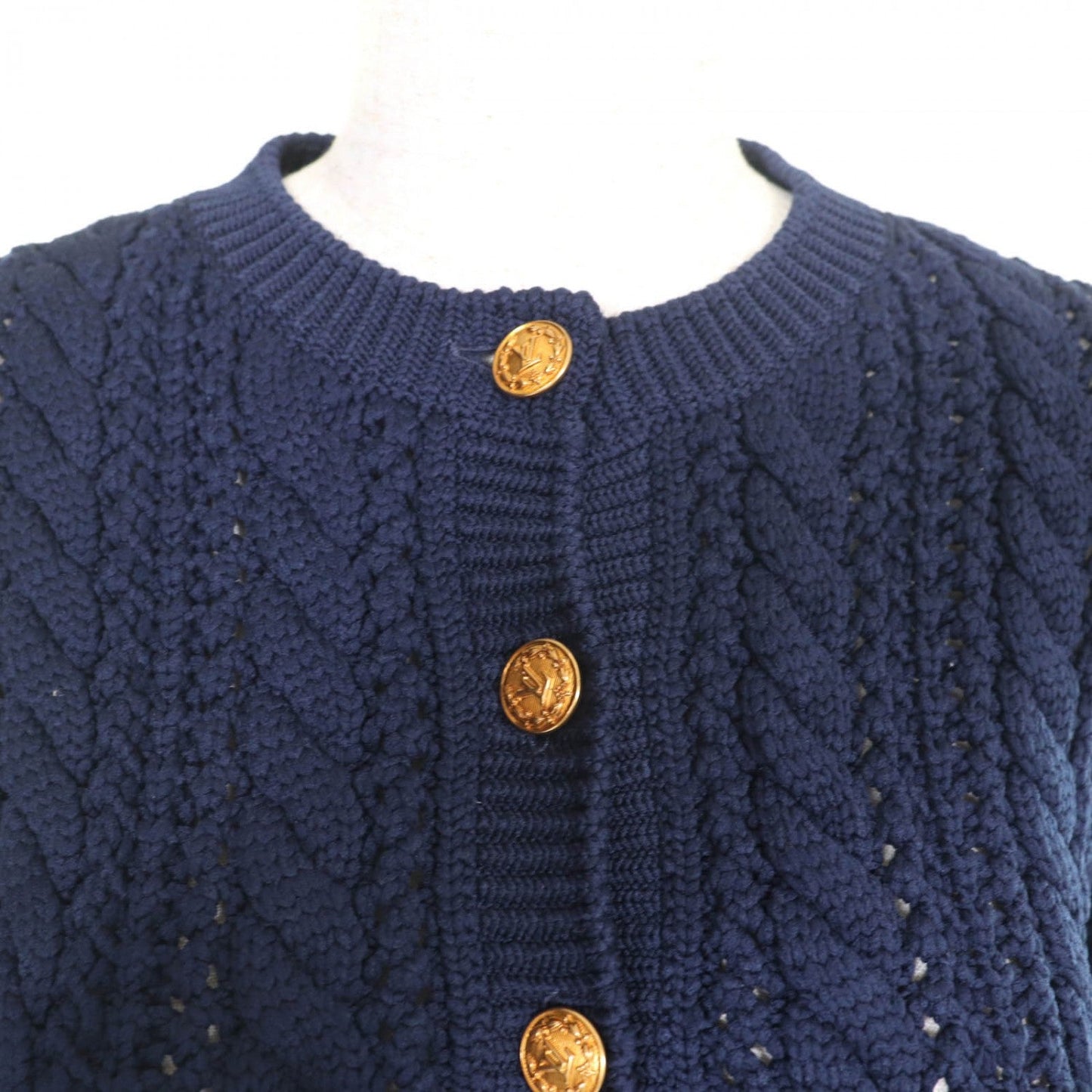 LOUIS VUITTON cardigan polypropylene Navy XS