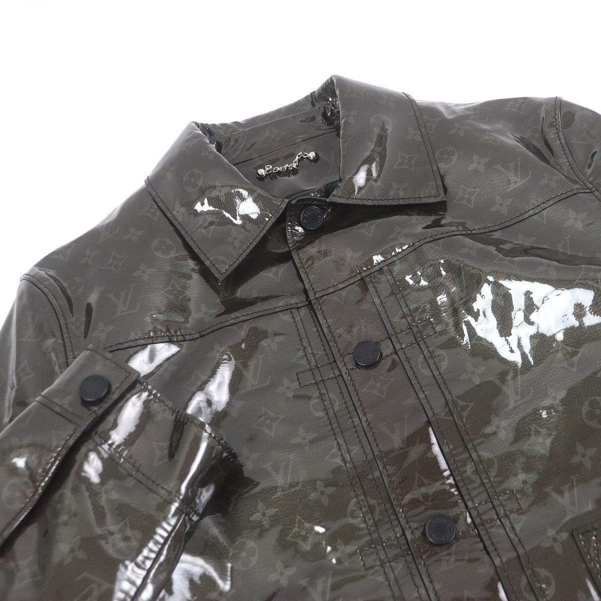 LOUIS VUITTON Jacket Cowhide Brown 50
