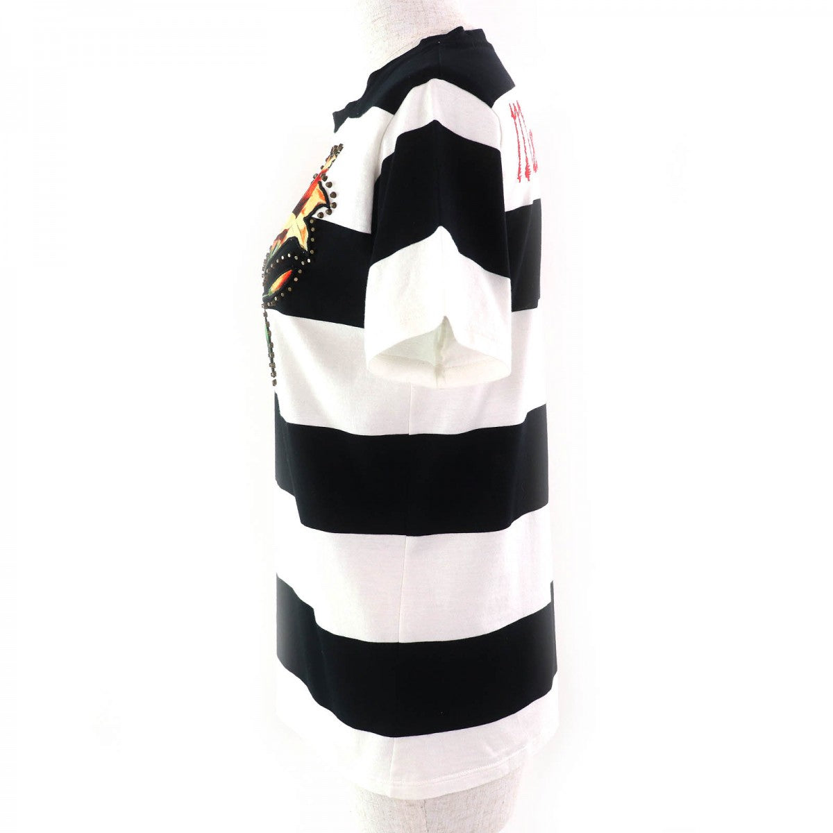 GUCCI Short sleeve T-shirt 422730 cotton Black White Orange Green M