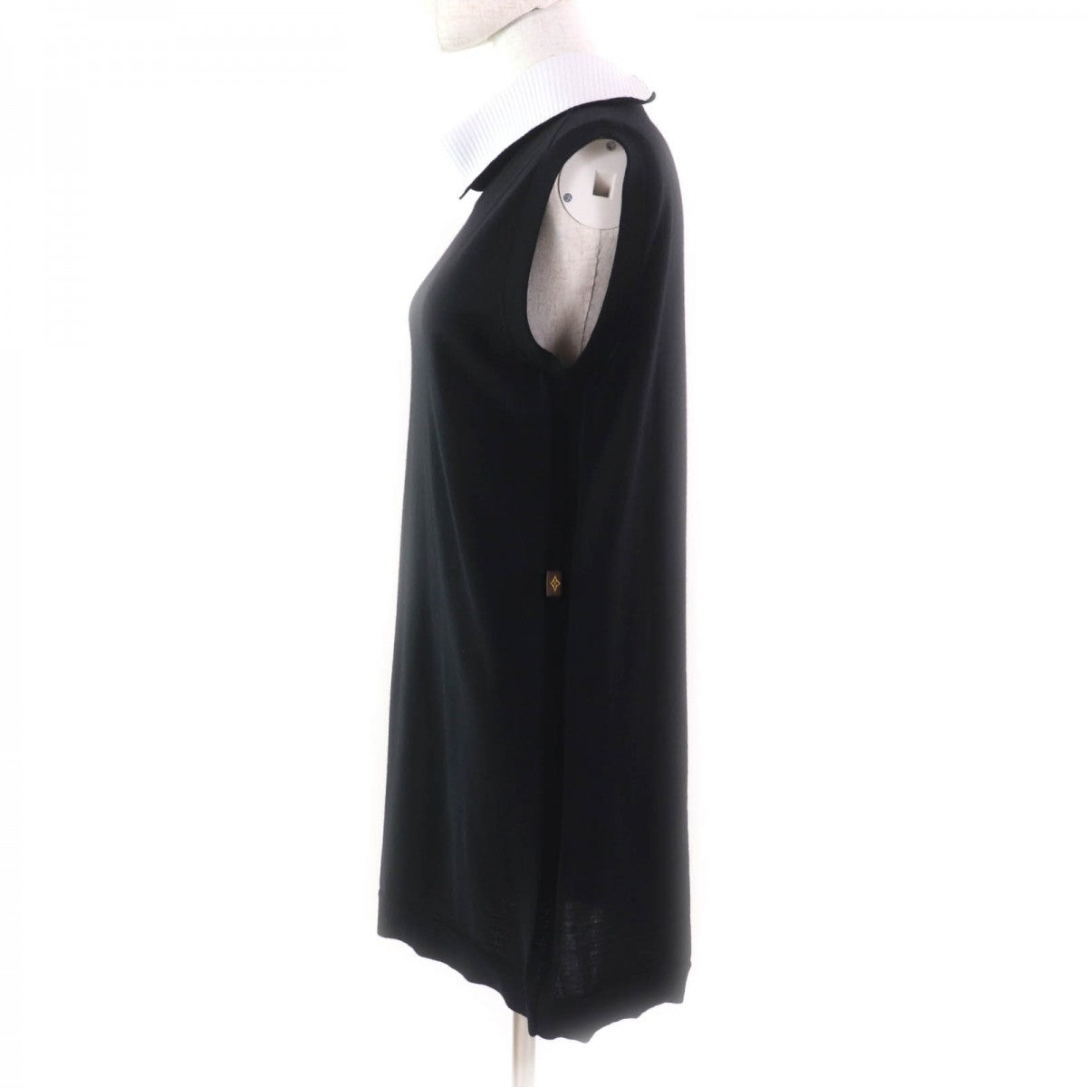 LOUIS VUITTON one piece wool Black White XS