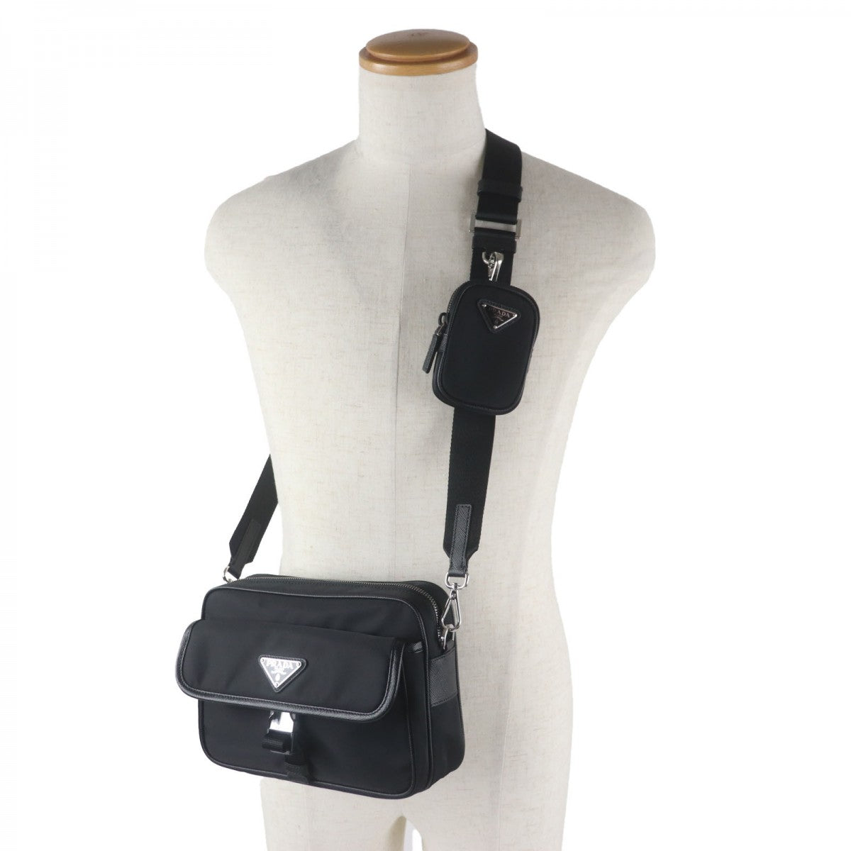 PRADA Shoulder Bag 2VH133 Nylon black