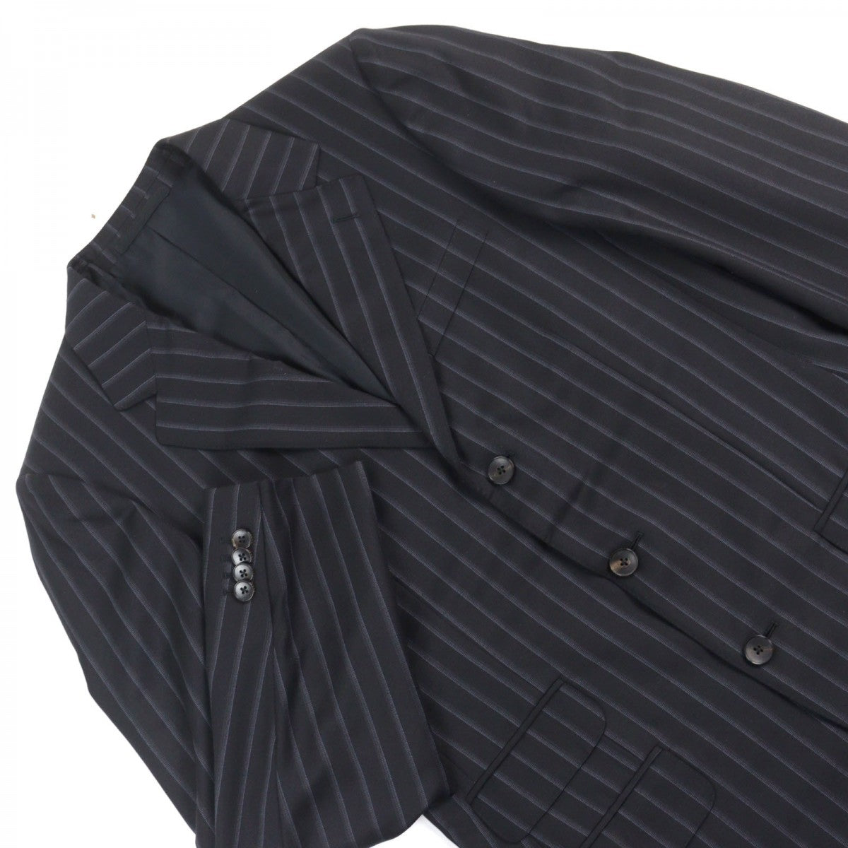 GUCCI setup 21E7F3 wool Navy Striped Pattern 46R