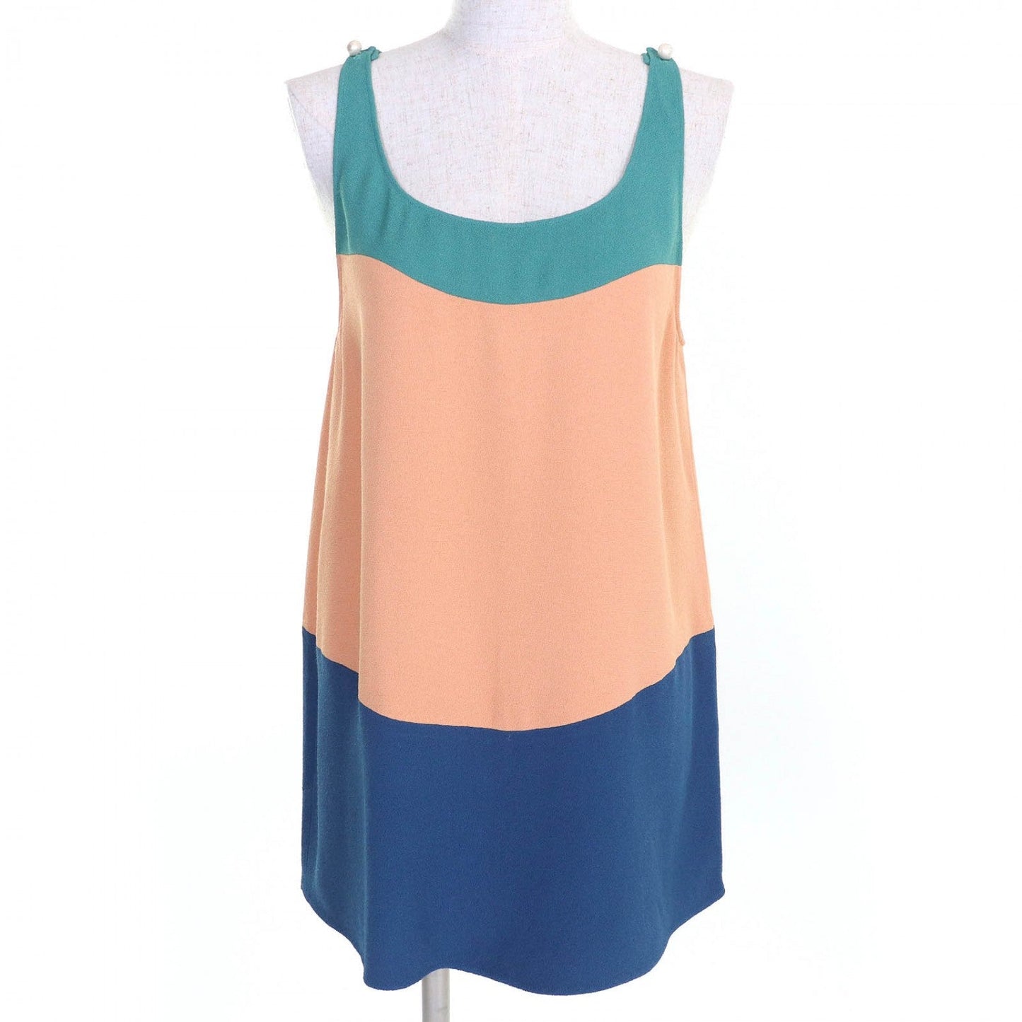 CHANEL Tunic P47830 Viscose Green Beige type Blue 38