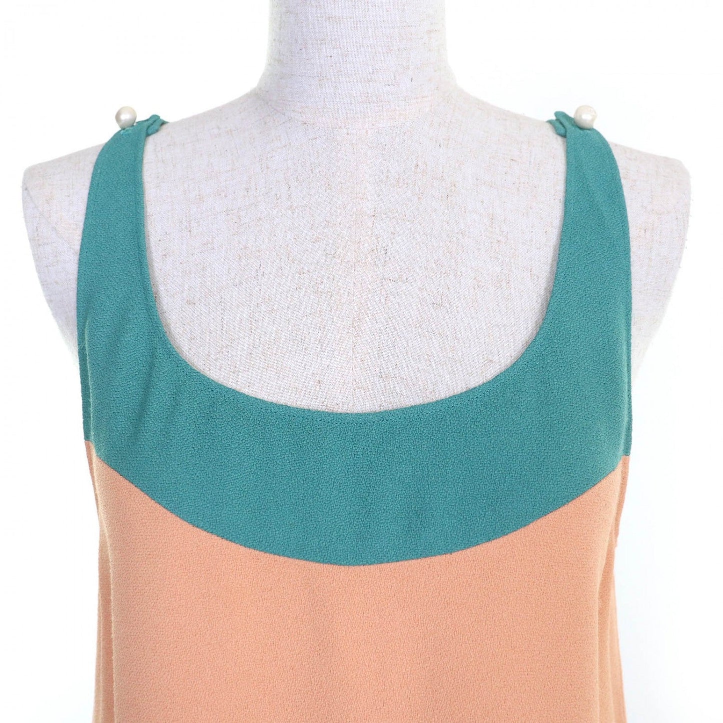 CHANEL Tunic P47830 Viscose Green Beige type Blue 38