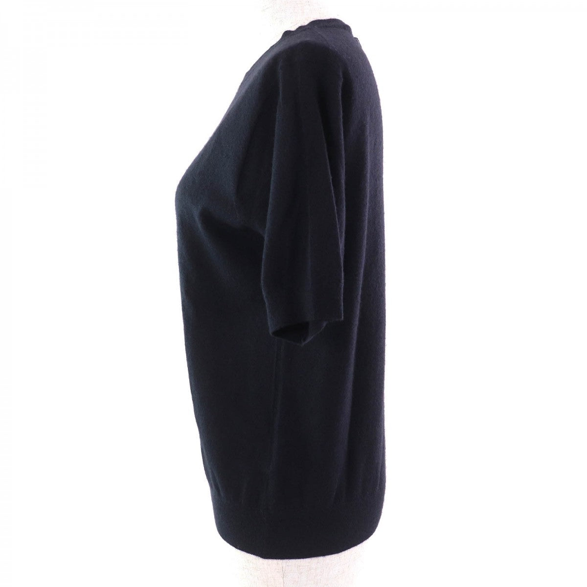 PRADA Short sleeve knit P24D2Q cashmere Navy 36