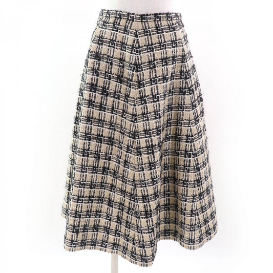 GUCCI Tweed skirt 652126 cotton Gold black 36