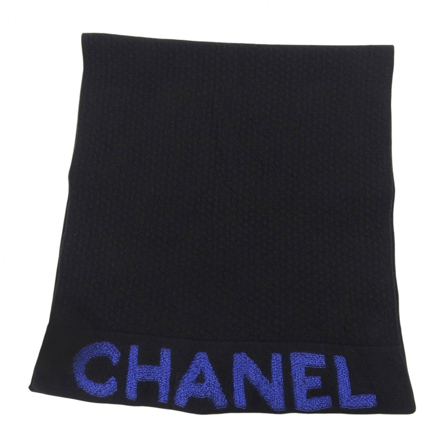 CHANEL Scarf 20B wool black