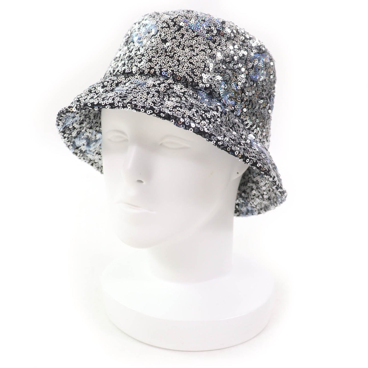 Chanel Sequin COCO Mark Polyester Bucket Hat Handbag
