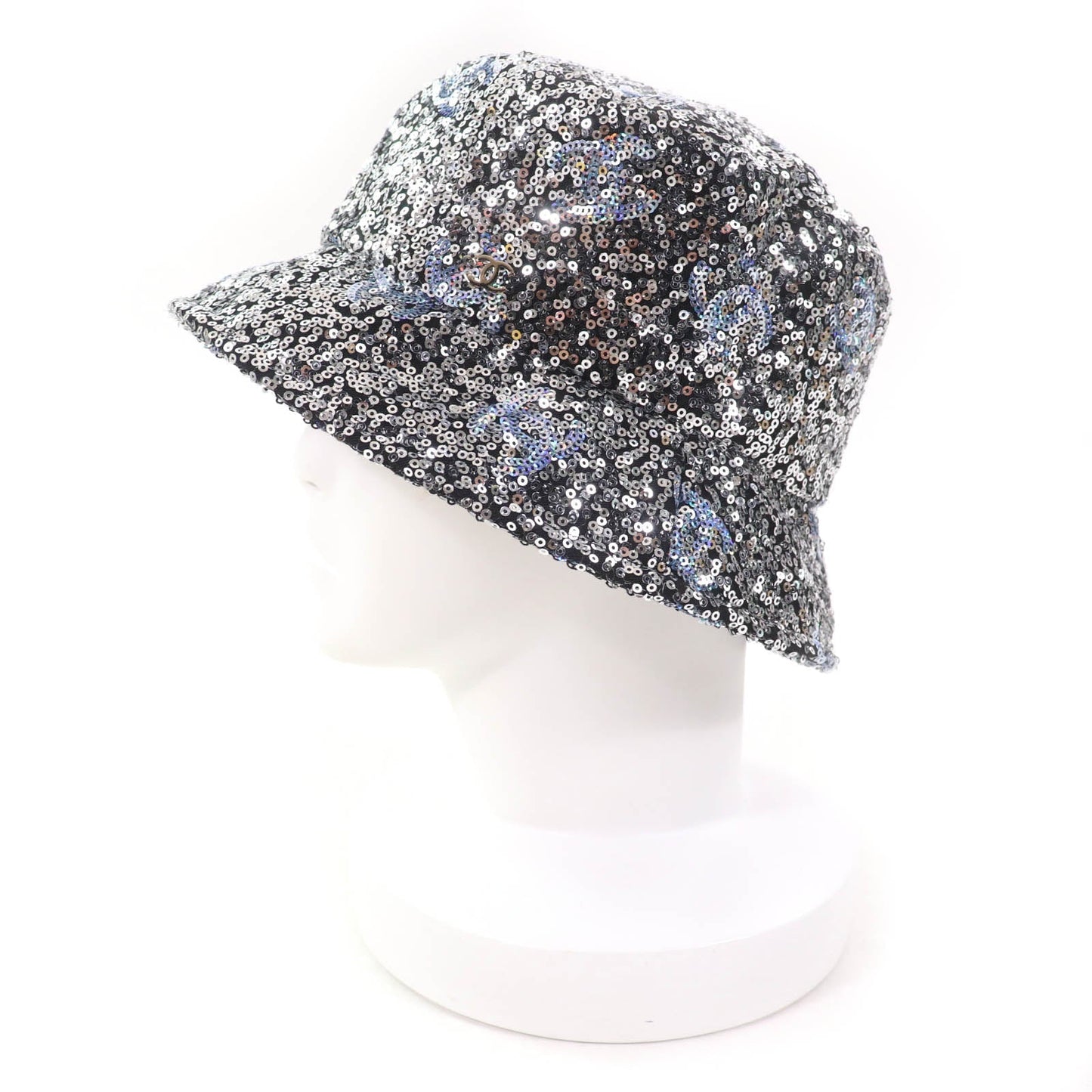 Chanel Sequin COCO Mark Polyester Bucket Hat Handbag