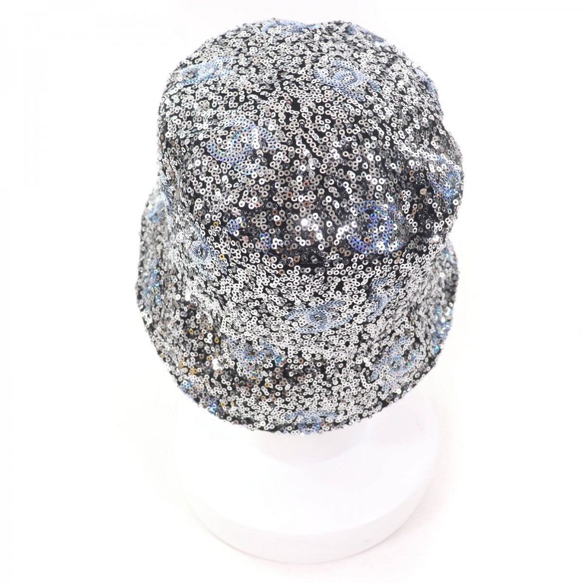 CHANEL hat 24C polyester Silver M
