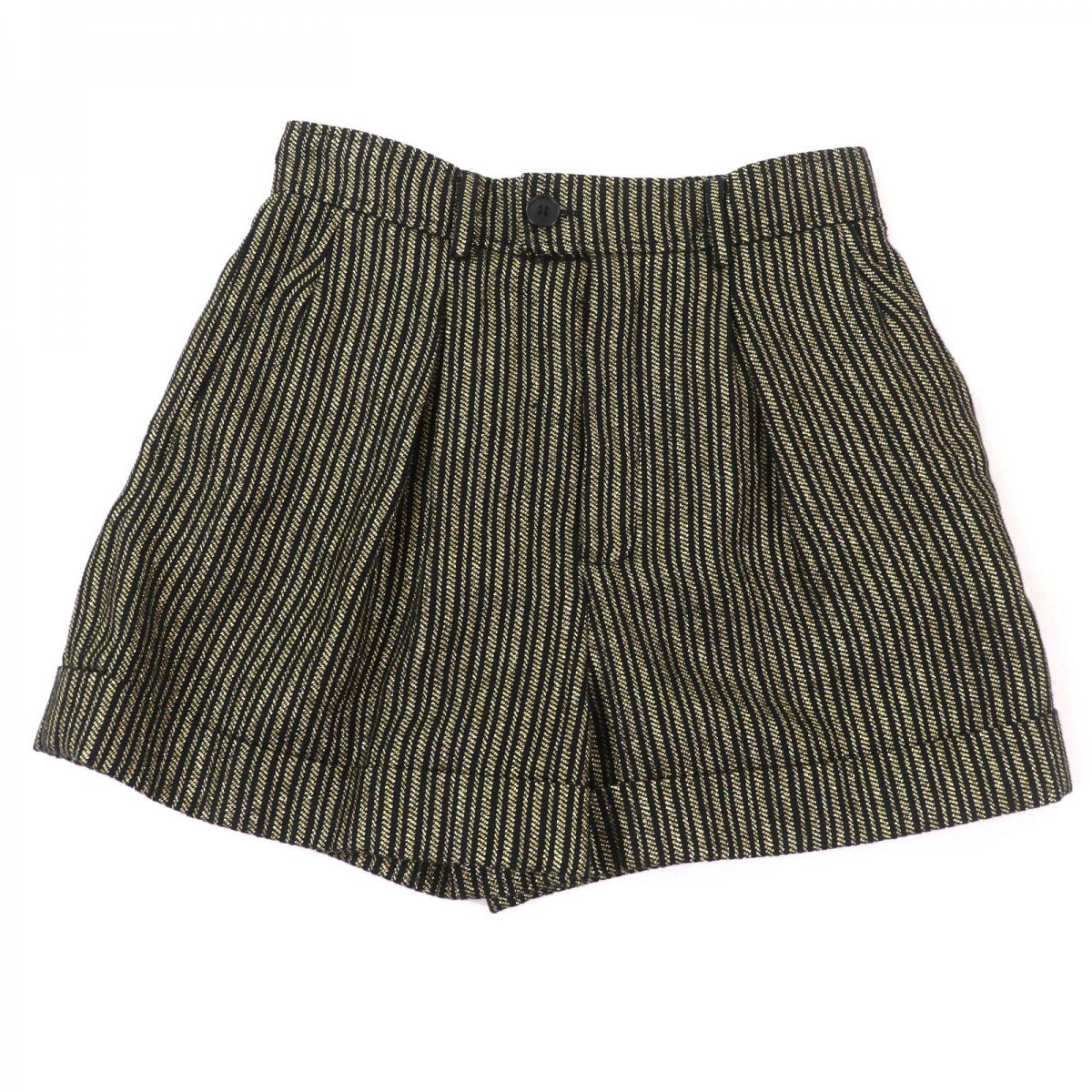 SAINT LAURENT PARIS Shorts 600738 linen Gold black 40