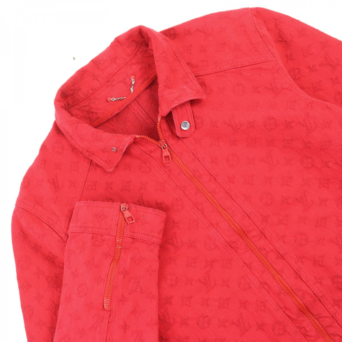 LOUIS VUITTON Denim Jacket 1A5PDR cotton Red 52