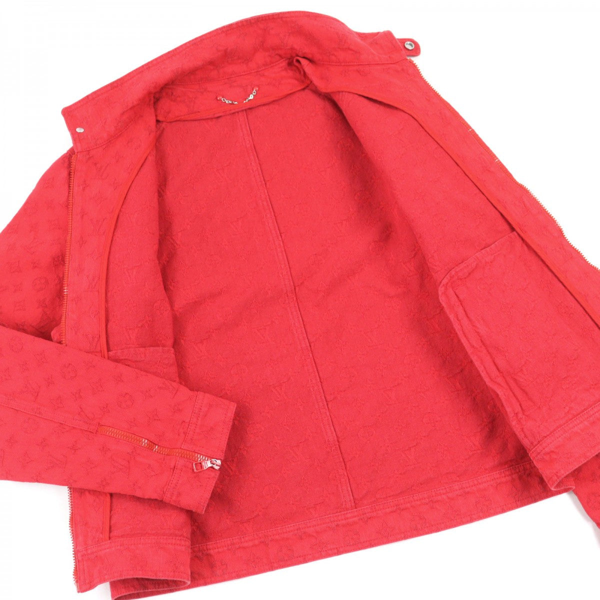 LOUIS VUITTON Denim Jacket 1A5PDR cotton Red 52