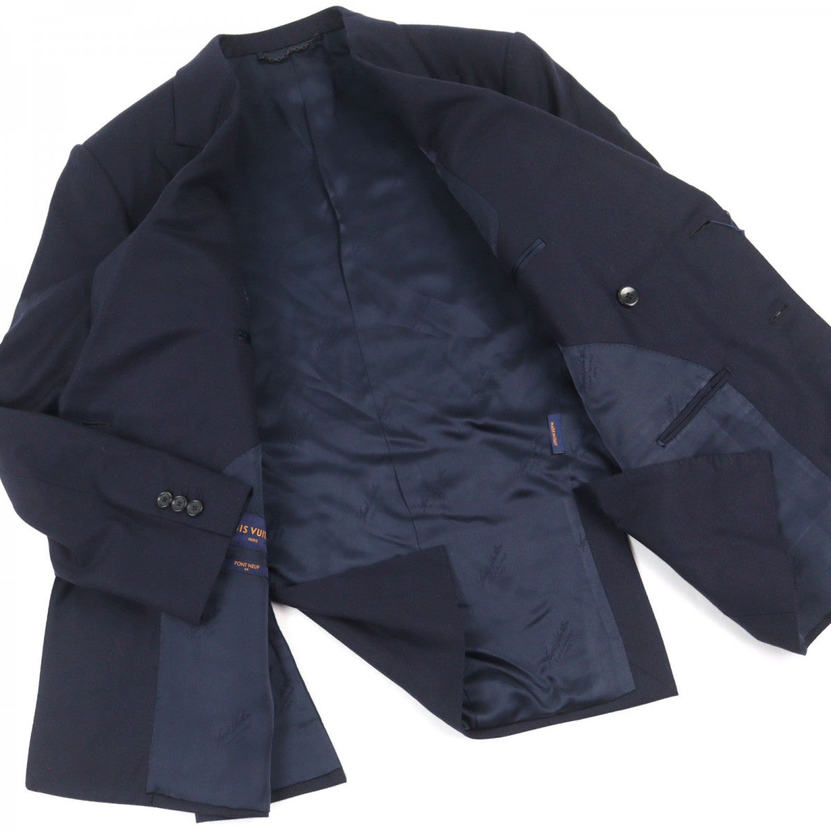 LOUIS VUITTON suit wool Navy 48